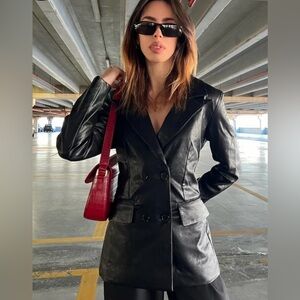 Princess Polly Ellen vegan leather blazer